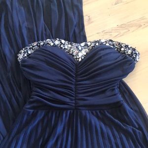Shimmer in this navy formal